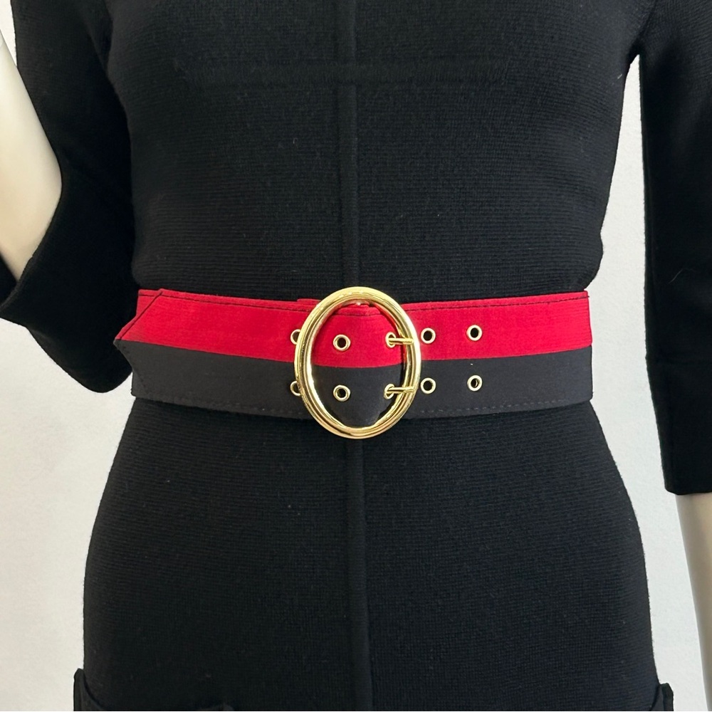 Colour Block Wide Statement Belt - Picture 4 of 8